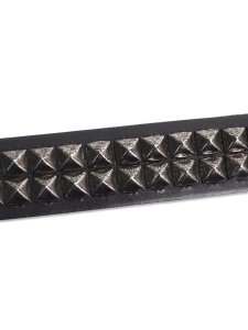 画像3: RAISE8 APPAREL 34MM STUDS GENUINE LEATHER BELT BLACK/SILVER (3)