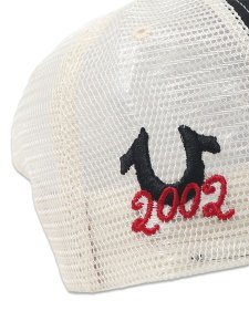 画像9: 【送料無料】TRUE RELIGION VARSITY TRUCKER HAT BLACK/WHITE (9)