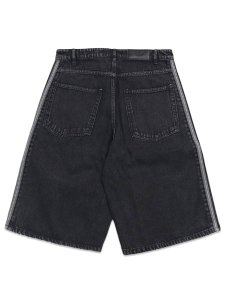 画像2: 【送料無料】ADIDAS FIREBIRD ADICOLOR DENIM SHORTS-TRUE BLACK DENIM (2)