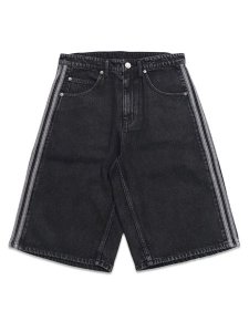 画像1: 【送料無料】ADIDAS FIREBIRD ADICOLOR DENIM SHORTS-TRUE BLACK DENIM (1)