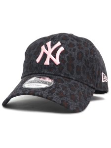 画像1: NEW ERA 9TWENTY LEOPARD YANKEES BLACK/PINK (1)