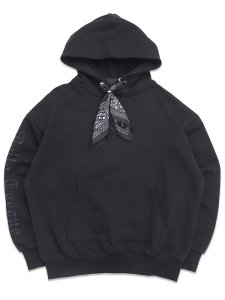 画像1: 【送料無料】BELLE EPOQUE MANDA COLLECTION BANDANA HOODIE BLACK (1)