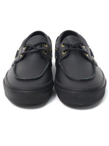 画像3: 【送料無料】VANS 2-EYELET BOAT SHOE LEATHER BLACK (3)