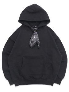 画像1: 【送料無料】BELLE EPOQUE LECA COLLECTION BANDANA HOODIE BLACK (1)