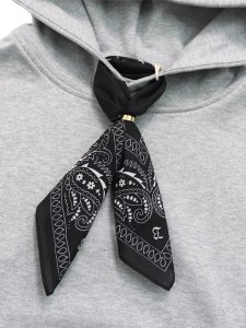 画像3: 【送料無料】BELLE EPOQUE MANDA COLLECTION BANDANA HOODIE GRAY (3)