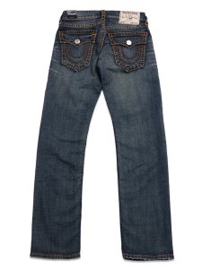 画像1: 【送料無料】TRUE RELIGION RICKY SUPER T FLAP STRAIGHT SIDELINE RAW DARK WASH (1)