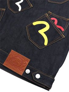 画像6: 【送料無料】EVISU HT,MULTI POCKET DENIM JACKET RAW INDIGO (6)