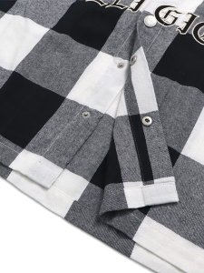 画像5: 【送料無料】TRUE RELIGION HOODED FLANNEL SHIRT BLACK/WHITE (5)