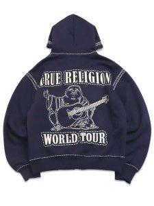 画像2: 【送料無料】TRUE RELIGION SUPER QT BOXY ZIP HOODIE MAGMA (2)