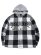 画像1: 【送料無料】TRUE RELIGION HOODED FLANNEL SHIRT BLACK/WHITE (1)