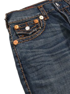 画像3: 【送料無料】TRUE RELIGION RICKY SUPER T FLAP STRAIGHT SIDELINE RAW DARK WASH (3)