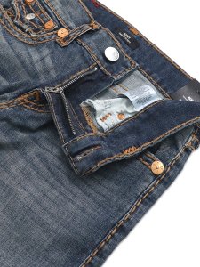 画像4: 【送料無料】TRUE RELIGION RICKY SUPER T FLAP STRAIGHT SIDELINE RAW DARK WASH (4)