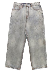 画像2: 【送料無料】EVISU BLEACHED DISTRESSED 5P JEANS LIGHT TONE INDIGO (2)