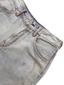 画像3: 【送料無料】EVISU BLEACHED DISTRESSED 5P JEANS LIGHT TONE INDIGO (3)