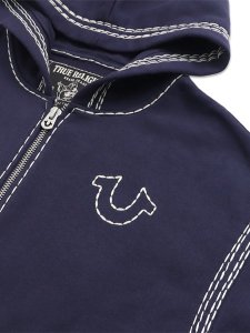 画像3: 【送料無料】TRUE RELIGION SUPER QT BOXY ZIP HOODIE MAGMA (3)