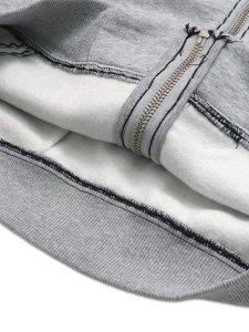 画像5: 【送料無料】TRUE RELIGION SUPER QT BOXY ZIP HOODIE HEATHER GREY/JET BLACK (5)