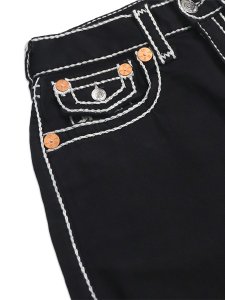画像3: 【送料無料】TRUE RELIGION BOBBY ROPE STITCH FLAP SHORT BODY RINSE BLACK (3)
