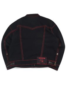 画像2: 【送料無料】TRUE RELIGION SUPER T BOXY DENIM JACKET BODY RINSE BLACK (2)