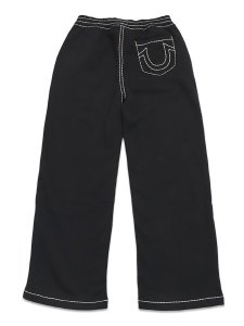 画像1: 【送料無料】TRUE RELIGION SUPER T FLEECE SWEAT PANT JET BLACK (1)