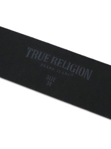 画像4: 【送料無料】TRUE RELIGION TR HORSESHOE BUCKLE BELT BLACK/GOLD (4)