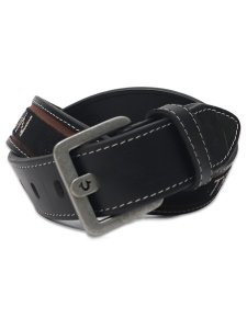 画像1: 【送料無料】TRUE RELIGION CROCODILE PRINT WESTERN BELT BLACK (1)
