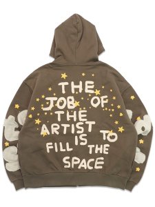 画像1: 【送料無料】RED LETTERS FILL THE SPACE APPLIQUE SCATTERED ZIP UP (1)