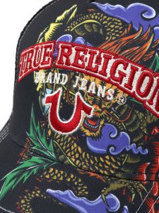 画像6: 【送料無料】TRUE RELIGION DRAGON TRUCKER HAT JET BLACK (6)