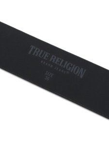 画像4: 【送料無料】TRUE RELIGION HORSESHOE BUCKLE BELT BLACK (4)
