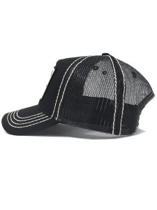 画像3: 【送料無料】TRUE RELIGION BIG T TRUCKER HAT BLACK/NATURAL (3)