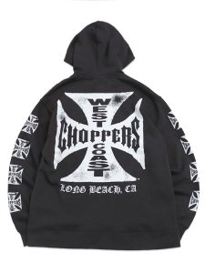 画像2: 【送料無料】WEST COAST CHOPPERS LONG BEACH CROSS LOGO PULLOVER HOODIE (2)