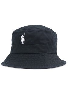 画像2: 【送料無料】POLO RALPH LAUREN LOFT LOGO BUCKET HAT POLO BLACK (2)