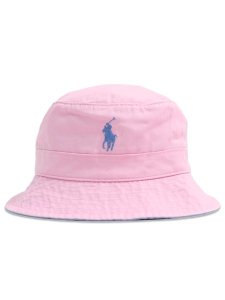 画像1: 【送料無料】POLO RALPH LAUREN LOFT LOGO BUCKET HAT CARMEL PINK (1)