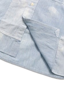 画像5: 【SALE】【送料無料】POLO RALPH LAUREN PATCHWORK PIECED CHAMBRAY LS SHIRT (5)