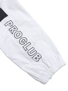 画像6: 【送料無料】PRO CLUB FULL COURT WINDBREAKER PANTS WHITE/BLACK (6)