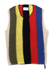 画像1: 【送料無料】WHIMSY SOCKS CROCHET KNIT VEST MULTI (1)