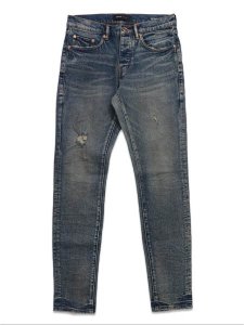 画像1: 【送料無料】PURPLE BRAND P001 SKINNY VINTAGE MECHANIC DIRTY MID INDIGO (1)