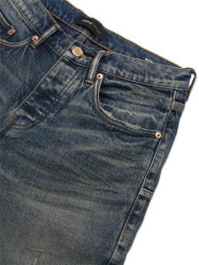 画像3: 【送料無料】PURPLE BRAND P001 SKINNY VINTAGE MECHANIC DIRTY MID INDIGO (3)