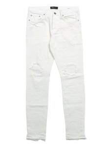画像1: 【送料無料】PURPLE BRAND P001 SKINNY WHITE DISTRESS (1)