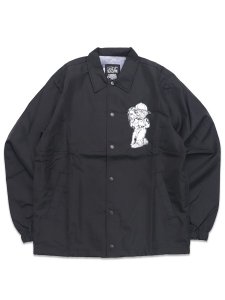 画像1: 【送料無料】PRO CLUB MISTER CARTOON LOVE BIRDS COACH JACKET BLACK (1)
