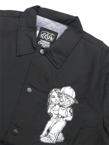 画像3: 【送料無料】PRO CLUB MISTER CARTOON LOVE BIRDS COACH JACKET BLACK (3)