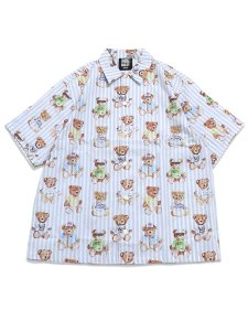 画像1: 【送料無料】MARKET TEDDY STRIPED SS WOVEN SHIRT MULTI (1)