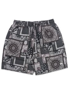 画像1: NEW ERA ORIENTAL PAISLEY EASY SHORTS BLACK (1)