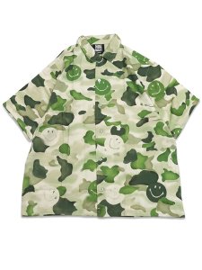 画像1: 【送料無料】MARKET SMILEY CAMOUFLAGE SS WOVEN SHIRT MULTI (1)