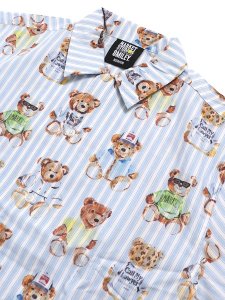 画像3: 【送料無料】MARKET TEDDY STRIPED SS WOVEN SHIRT MULTI (3)