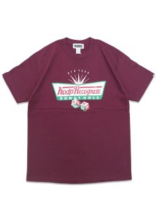 画像1: RECOGNIZE DONUT HOLE TEE BURGUNDY (1)