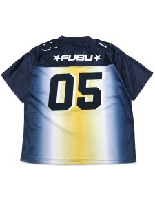 画像2: 【送料無料】FUBU OG GRADATION GAME SHIRTS NAVY (2)