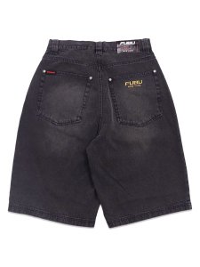 画像2: 【送料無料】FUBU DENIM BUGGY SHORTS BLACK (2)