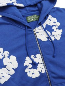 画像3: 【送料無料】DENIM TEARS COTTON WREATH ZIP HOODIE BLUE (3)