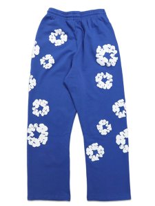 画像2: 【送料無料】DENIM TEARS COTTON WREATH OPEN HEM SWEATPANTS BLUE (2)