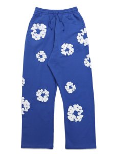 画像1: 【送料無料】DENIM TEARS COTTON WREATH OPEN HEM SWEATPANTS BLUE (1)